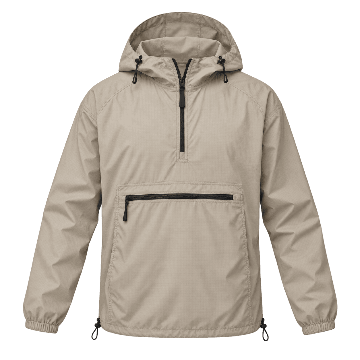 Packable Hooded Pullover Windbreaker lightweight jacket manufacturer - Forthright factory production detail