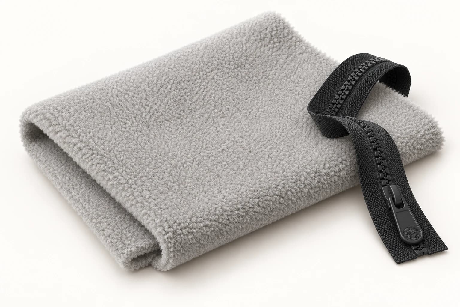 Full-Zip Stand-Collar Fleece Jacket proposed material illustration; composition and weight remain subject to sample approval
