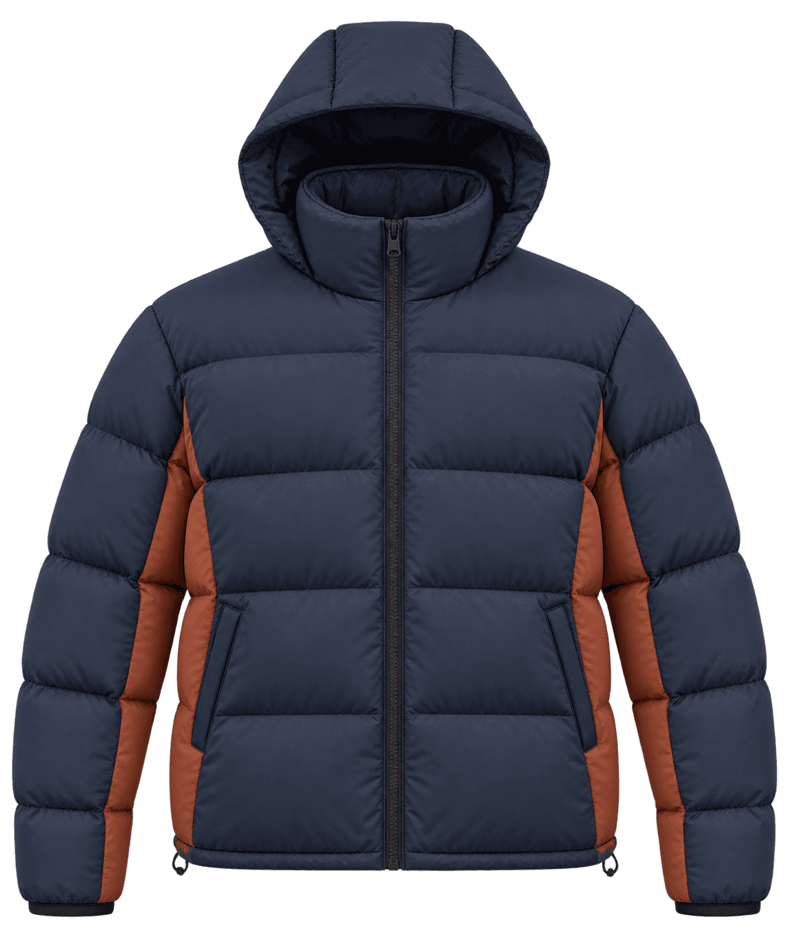 Contrast-Side-Panel Hooded Puffer Jacket puffer jacket manufacturer - Forthright factory production detail