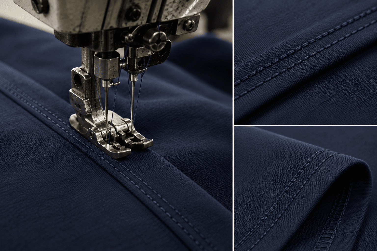Team 01 Double-Needle Stitching craft detail