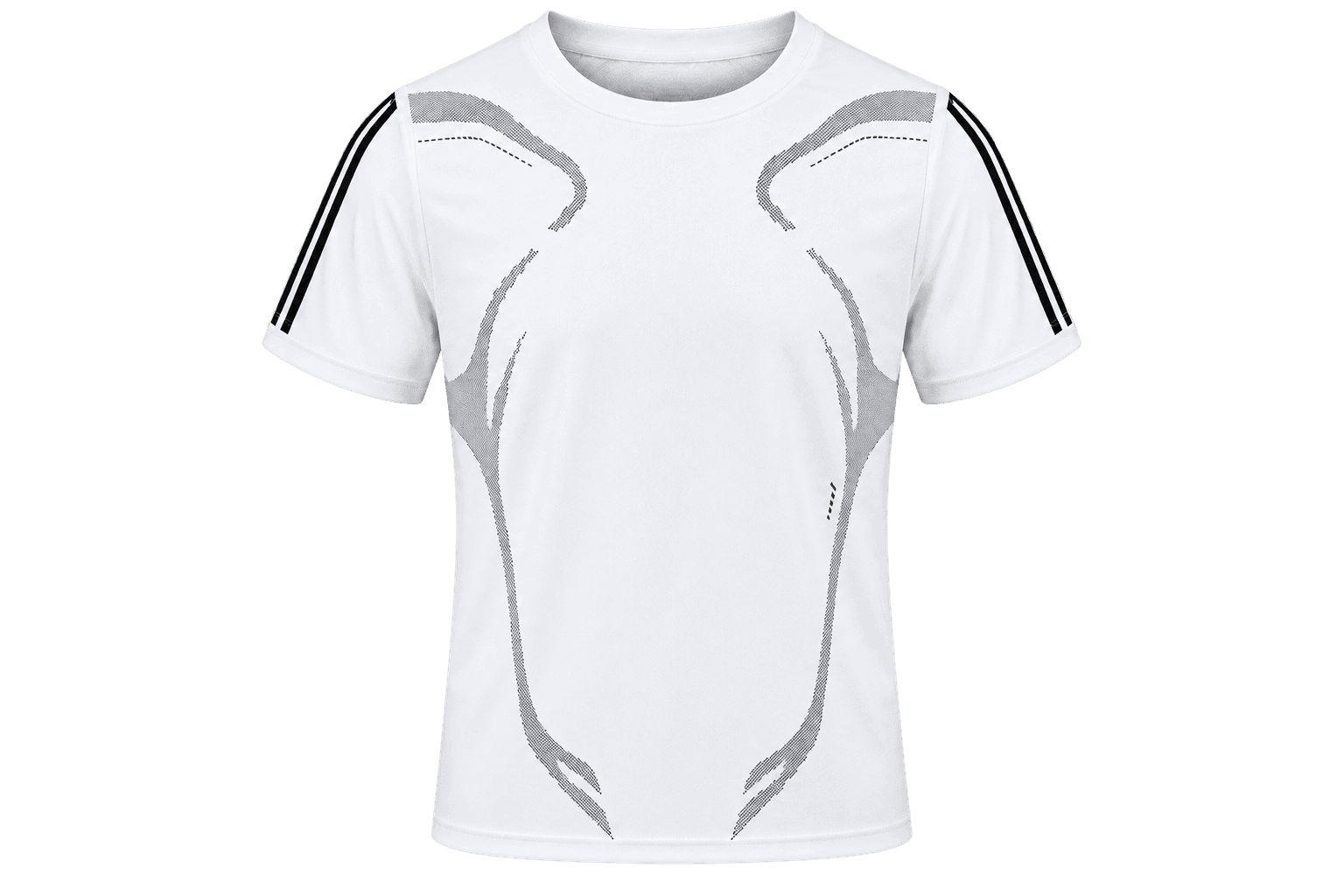 Shoulder-Stripe Curved-Graphic Tee fitness wear manufacturer - Forthright factory production detail