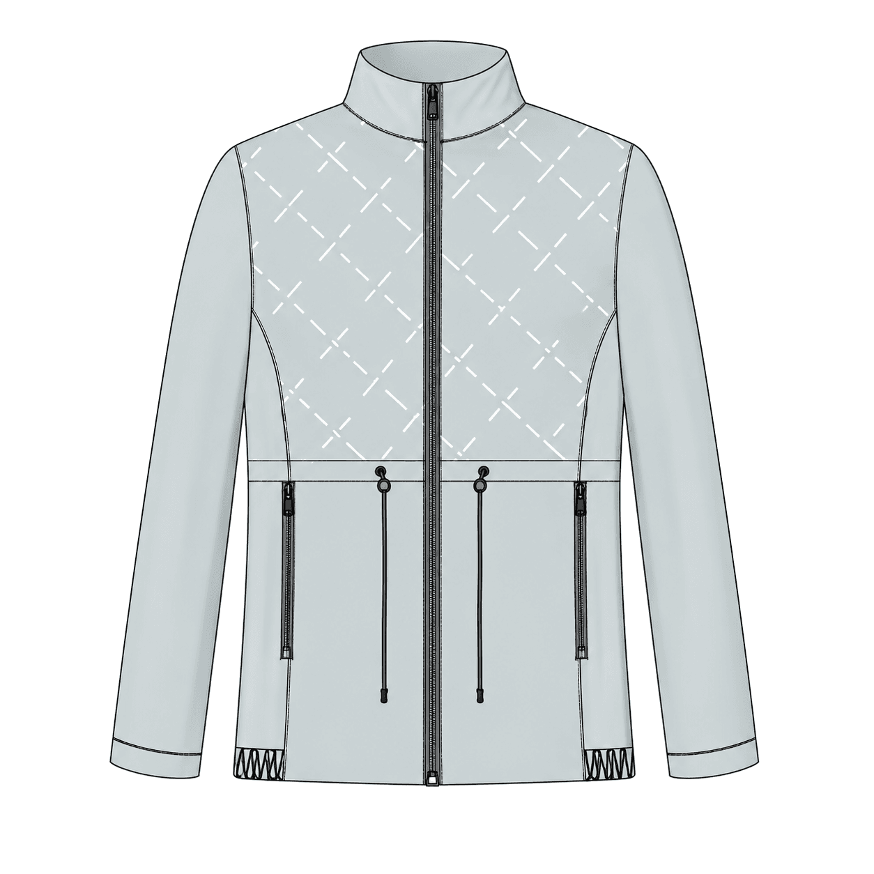 Dash-Pattern Drawcord Jacket jacket and outerwear in china manufacturer - Forthright factory production detail