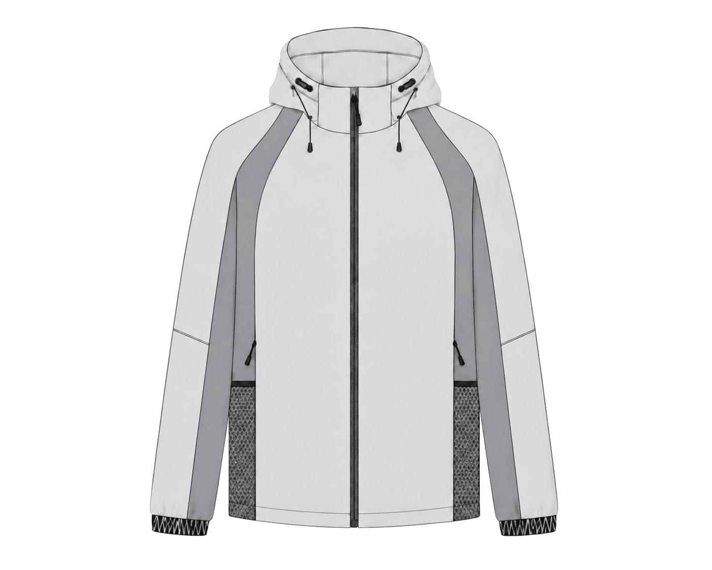 Contrast-Sleeve Hooded Panel Jacket | Style 06 | Forthright