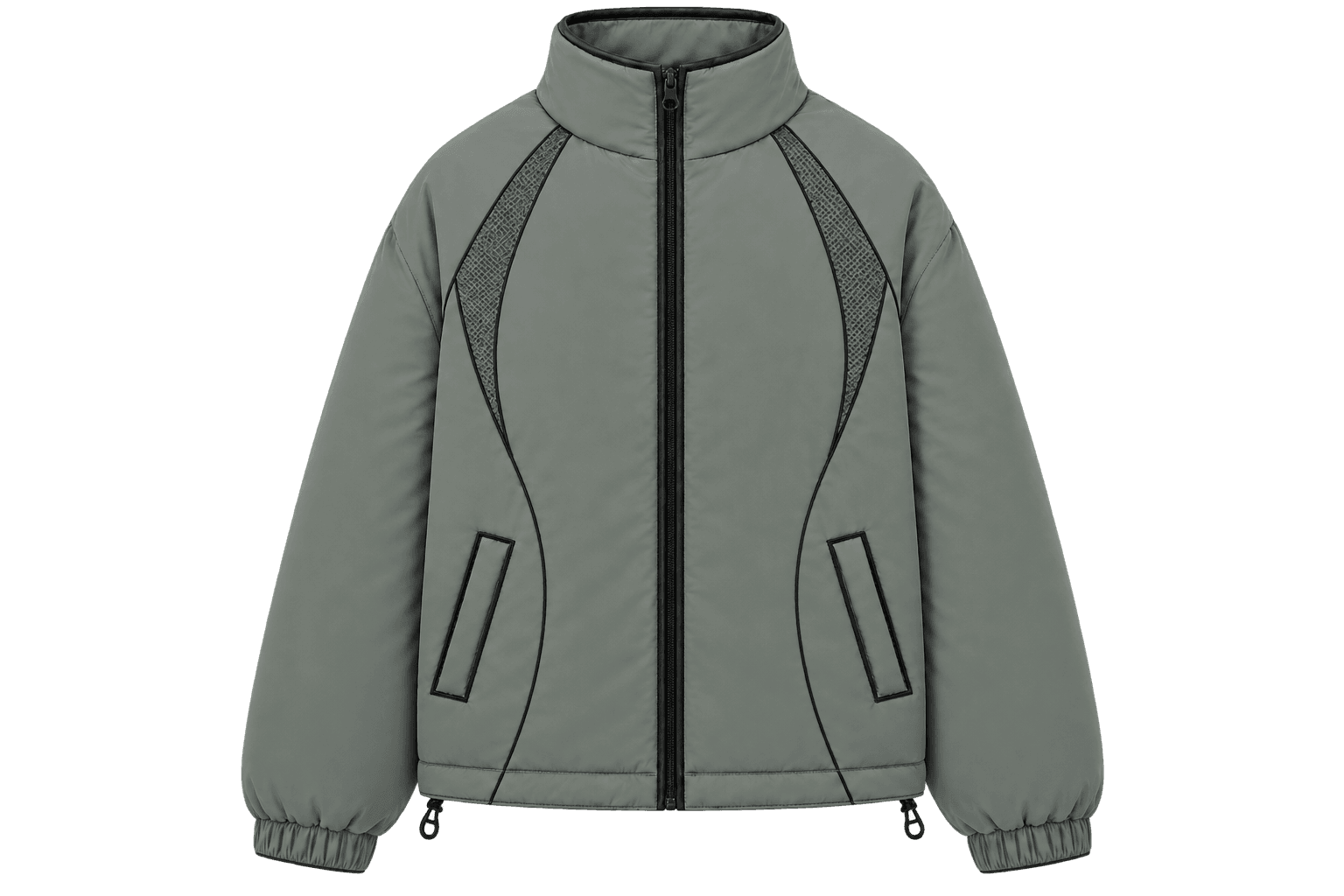 Curved-Panel Stand-Collar Puffer Jacket puffer jacket manufacturer - Forthright factory production detail