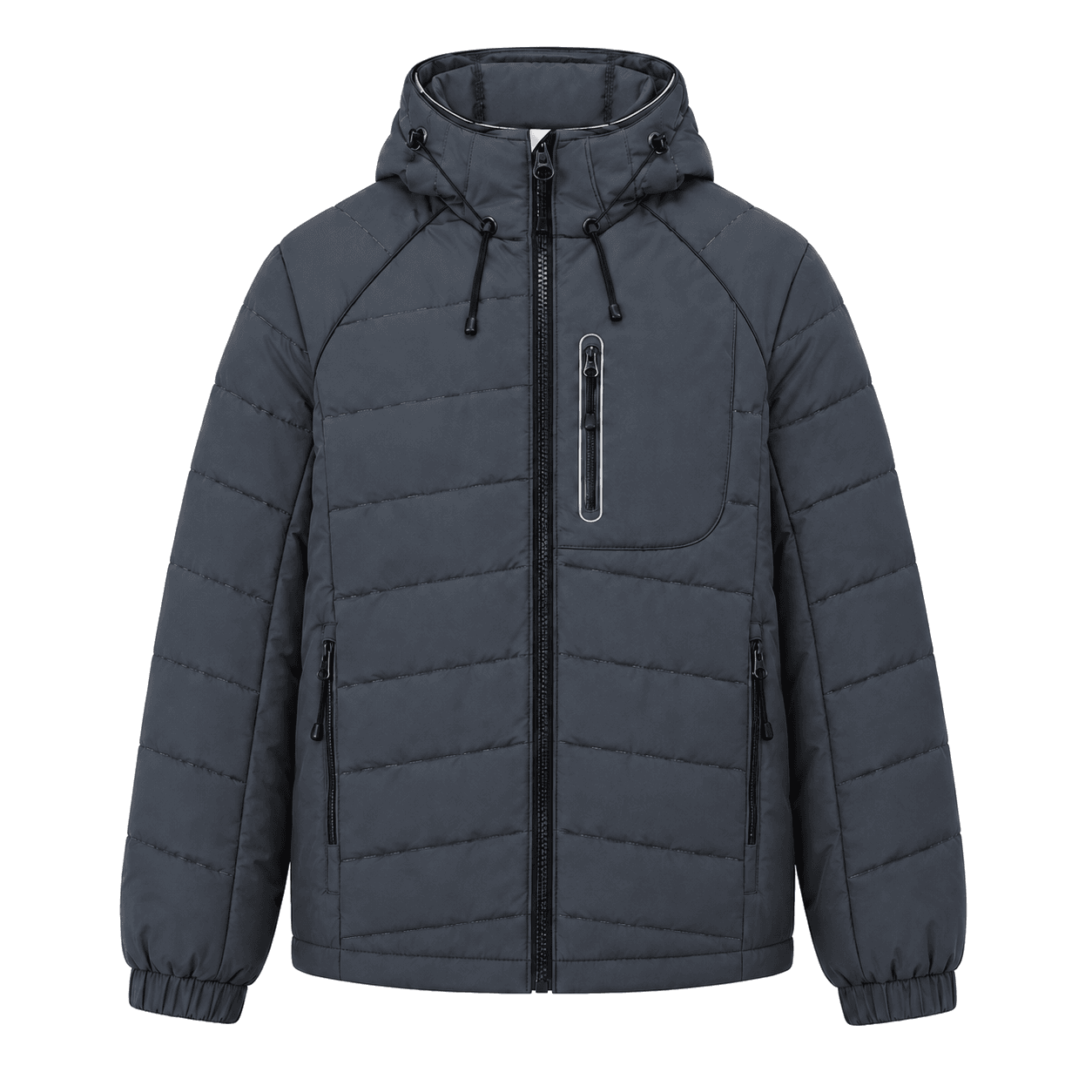 Chest-Zip Hooded Puffer Jacket puffer jacket manufacturer - Forthright factory production detail