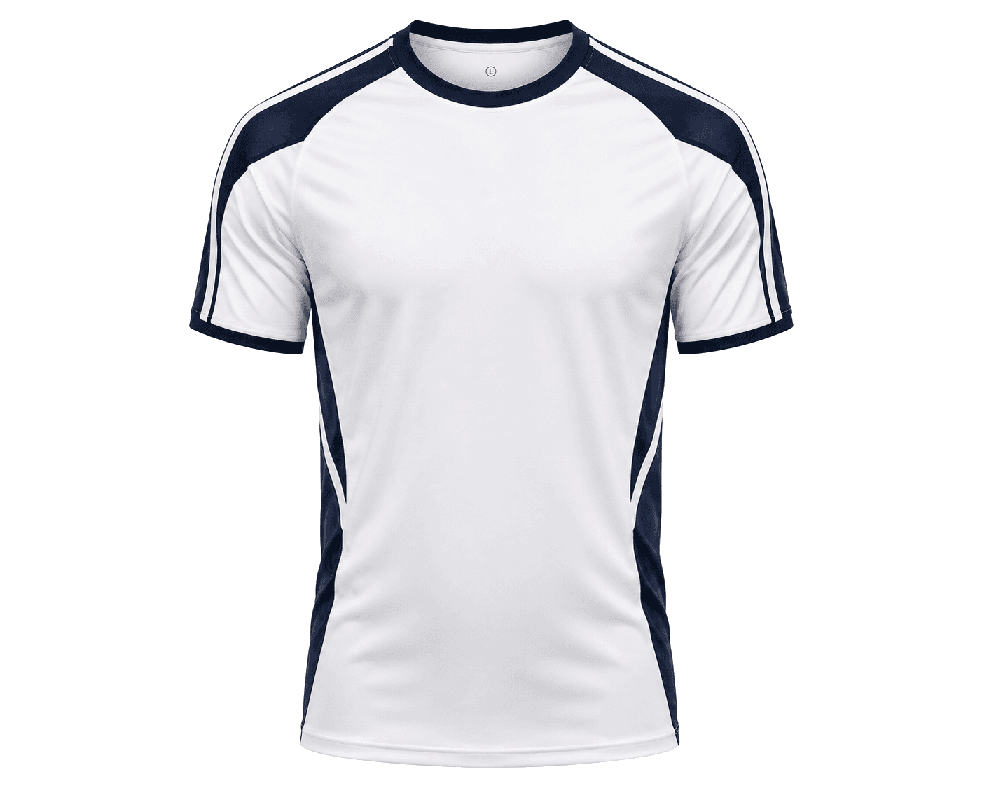 Raglan-Sleeve Contrast-Panel Team Jersey front view for OEM and private label manufacturing