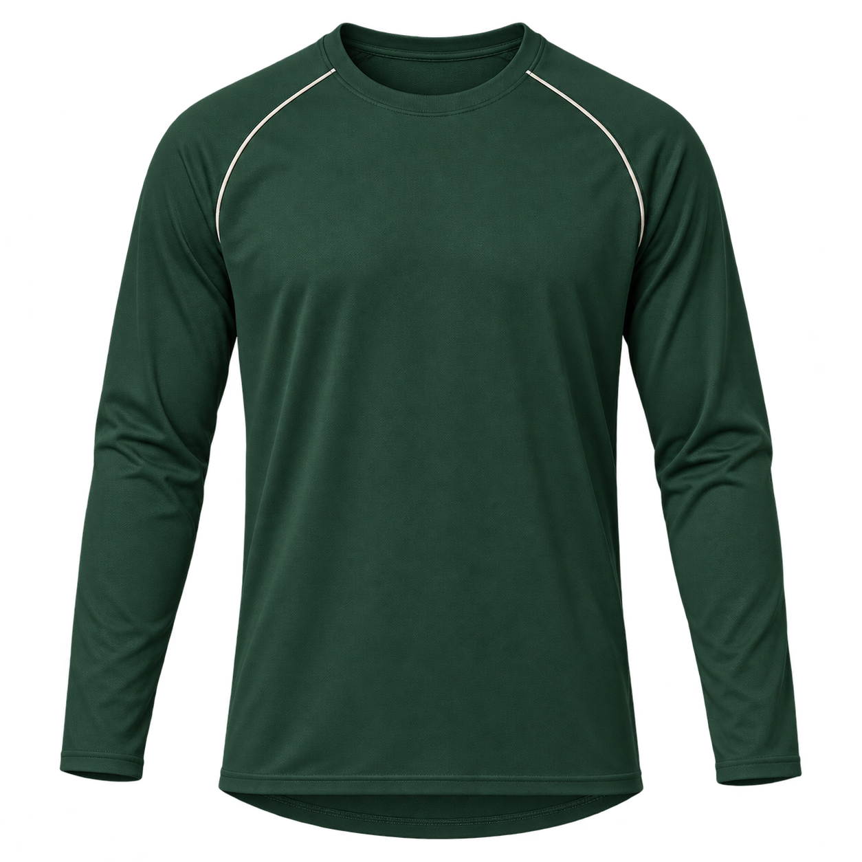 Raglan Long-Sleeve Training Top front design rendering for OEM and private-label development