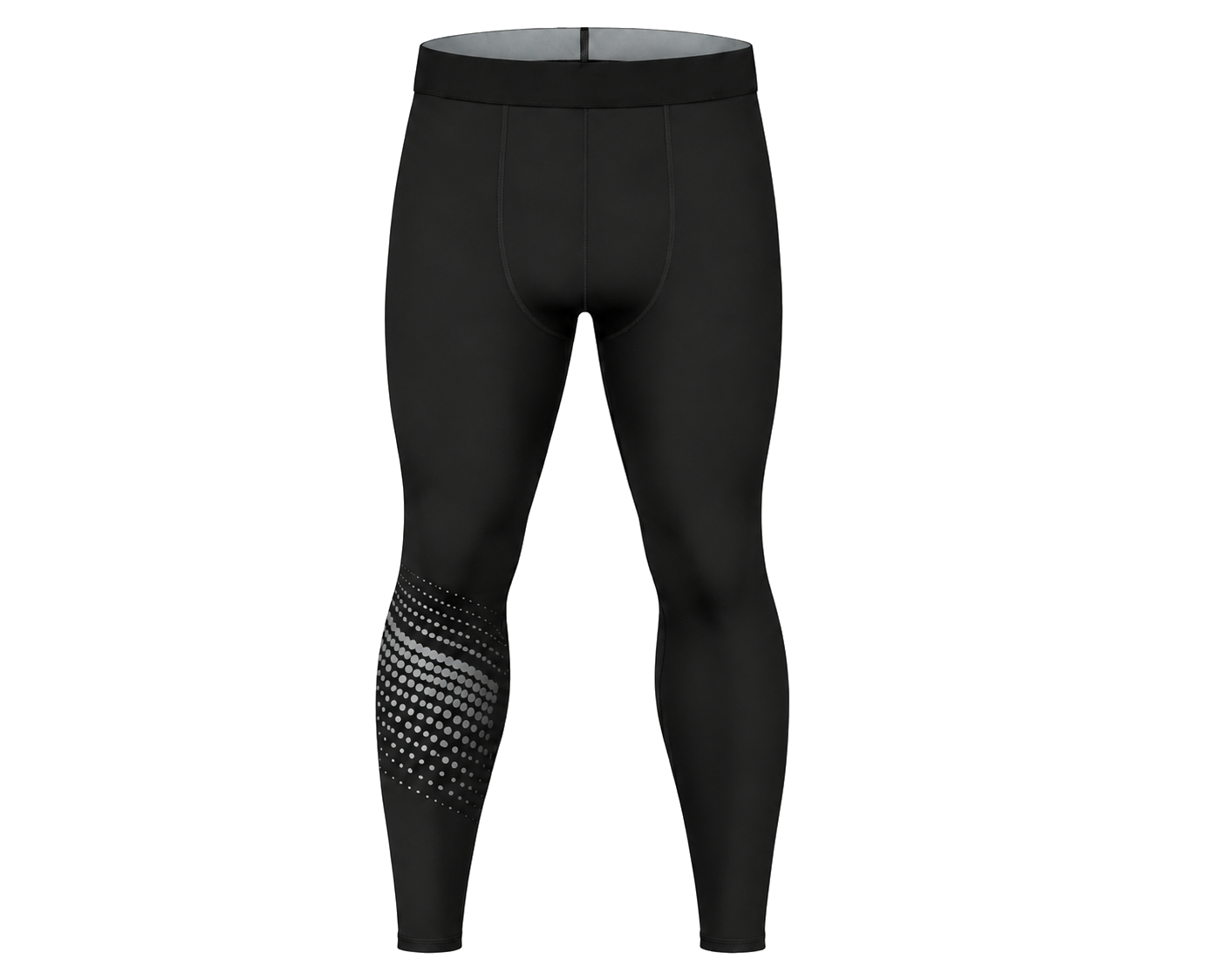 Contoured-Seam Graphic Full-Length Tights front view for OEM and private label manufacturing