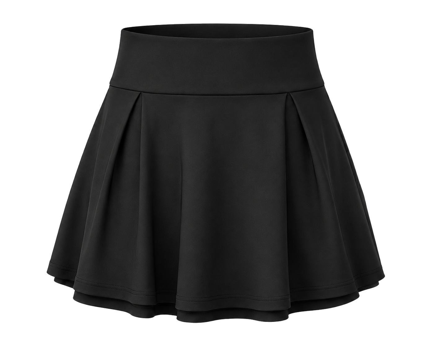 Pleated A-Line Skort front view for OEM and private label manufacturing