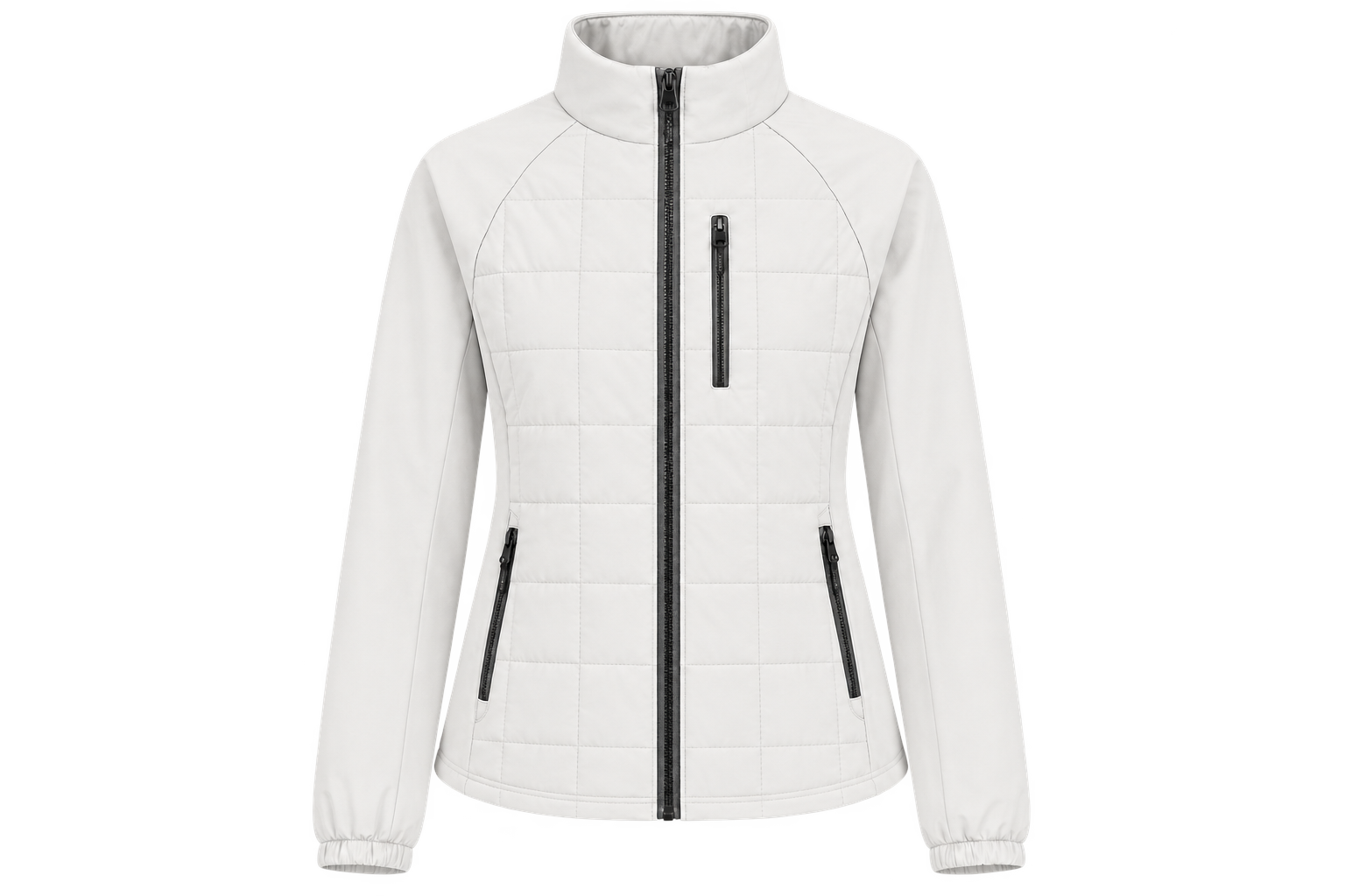 Grid-Quilted Stand-Collar Jacket front view for OEM and private label manufacturing
