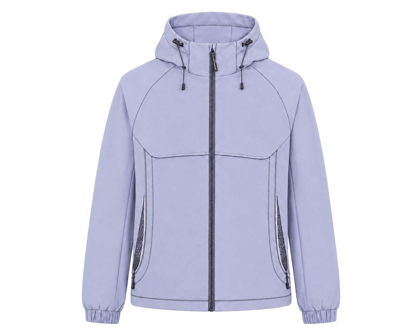 Chest-Yoke Hooded Pocket Jacket front view for OEM and private label manufacturing