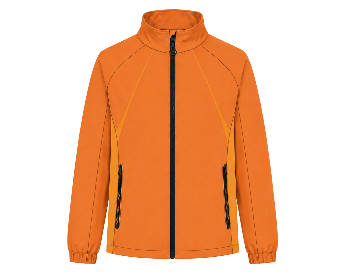 Diagonal-Piped Stand-Collar Jacket front view for OEM and private label manufacturing